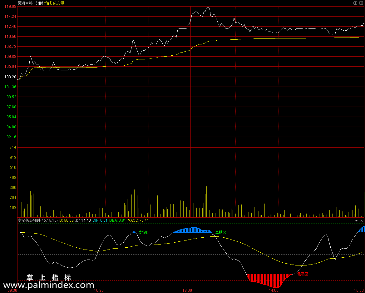 【通达信指标】高抛低吸分时副图指标公式（0261）